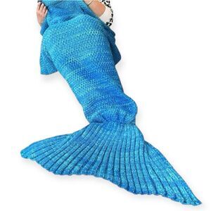 LAGHCAT Mermaid Tail Blanket Crochet Mermaid Blanket for Adults